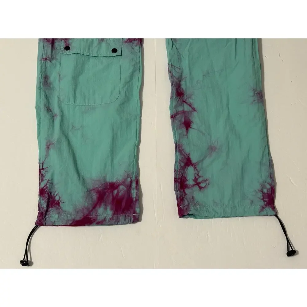 Men's SoleBoy Tie Dye Nylon Cargo Pants, Size M - Picture 5 of 7